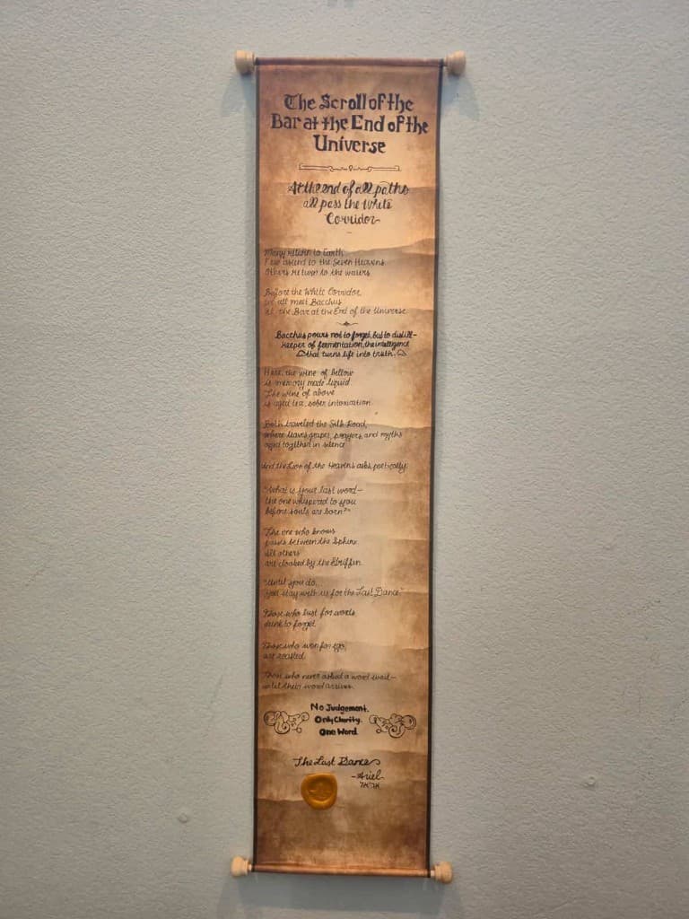 The Scroll of the Bar at the End of the Universe — view 2