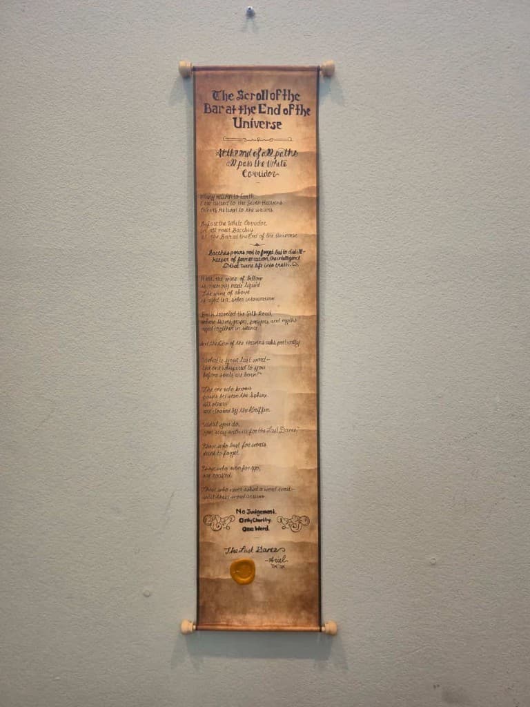 The Scroll of the Bar at the End of the Universe — view 3