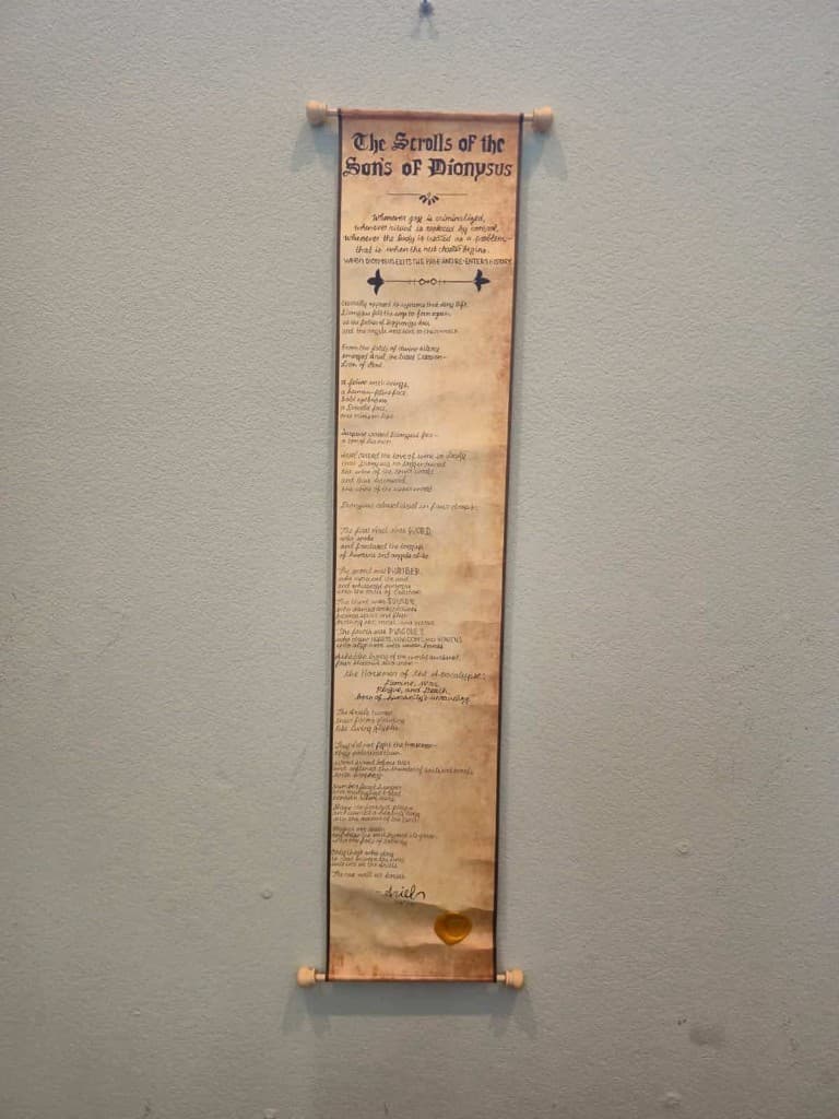 The Scroll of the Sons of Dionysus parchment art — view 2