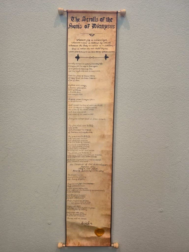 The Scroll of the Sons of Dionysus parchment art — view 3