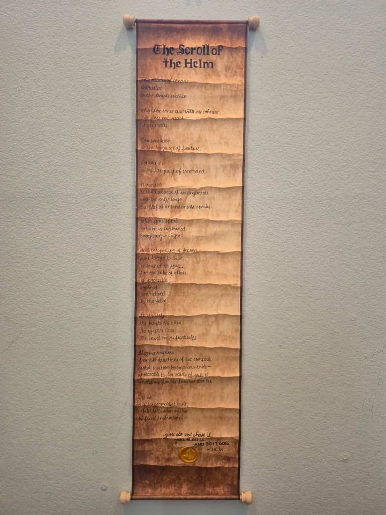 The Scroll of the Helm in dark parchment style — view 2