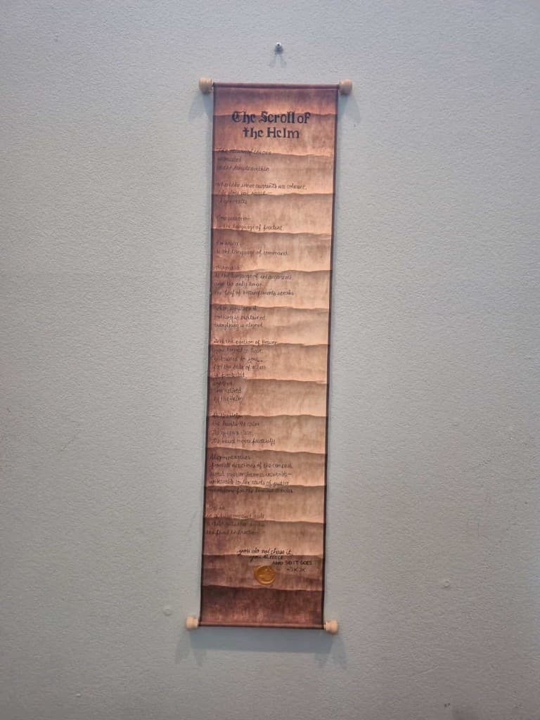 The Scroll of the Helm in dark parchment style — view 3