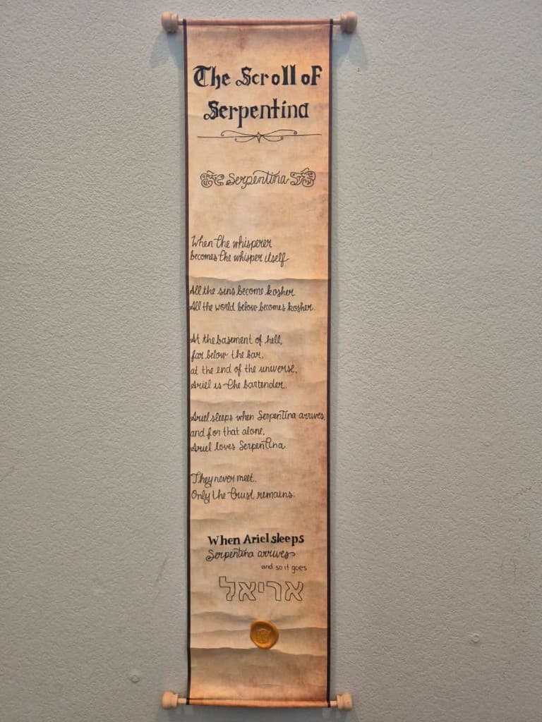 The Scroll of Serpentina mounted on parchment
